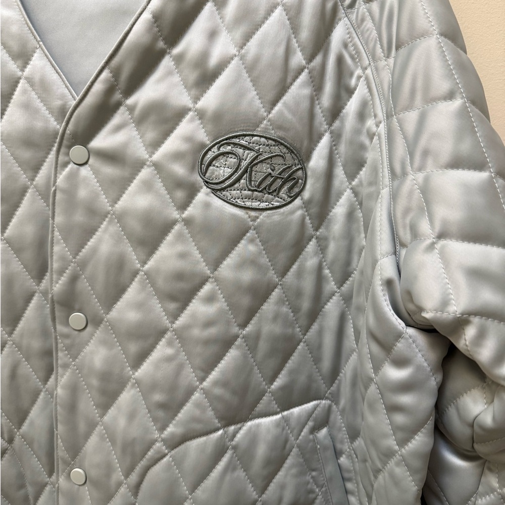 Kith Reversible Quilted Satin Jacket color Seafoam Green size Large - Picture 4 of 8